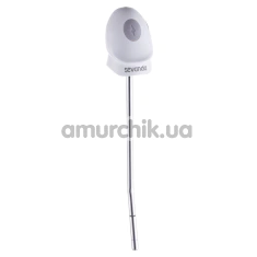 Уретральна вставка з вібрацією та електростимуляцією Lockink Sevanda Vibrating & E-stim Metal Urethral Sounds, срібна - Фото №1