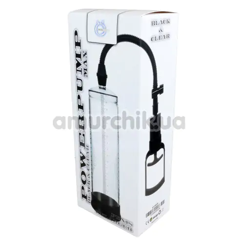 Вакуумна помпа для члена Powerpump Max Penis Enlarger, прозора