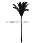 Перышко для ласк DS Fetish Feather Tickler Long, черное - Фото №1