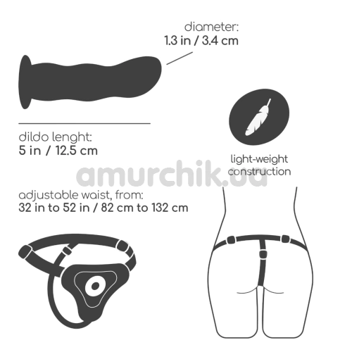 Страпон Crushious Snapper, чорний