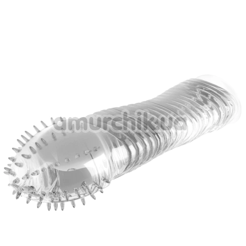 Насадка на пенис Crushious Ribbed Penis Sleeve, прозрачная