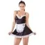 Костюм горничной Cottelli Collection Costumes 2470780 чёрный: платье + фартук - Фото №1