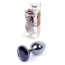 Анальна пробка із чорним кристалом Exclusivity Jewellery Dark Silver Plug, срібна - Фото №8