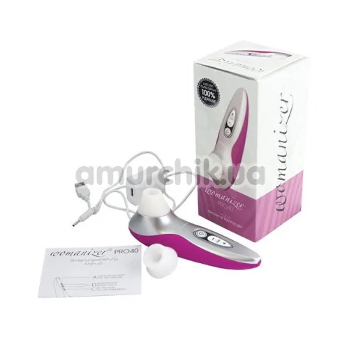 Симулятор орального сексу для жінок Womanizer Pro40, рожевий