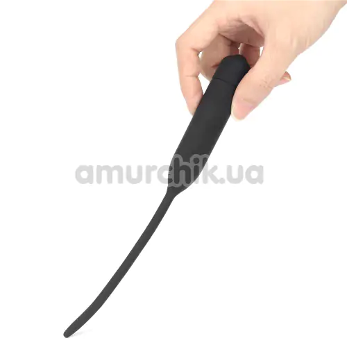 Уретральная вставка с вибрацией для мужчин Silicone Vibrating Urethral Dilator, черная