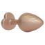 Анальная пробка с прозрачным кристаллом Exclusivity Jewellery Pearl Gold Heart Plug L, золотая - Фото №3