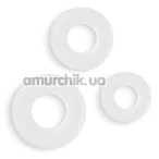 Набор эрекционных колец Firefly 3pc Bubble Rings, светящийся в темноте - Фото №1