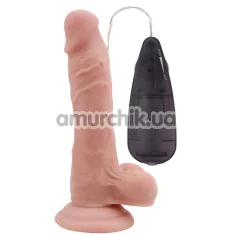 Вібратор T-skin ReaL Beginners Dildo Vibrator 7, тілесний - Фото №1