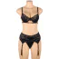 Комплект Star Night Naughty Boudoir Set, чорний: бюстгальтер + трусики-стрінги + пояс для панчіх - Фото №6