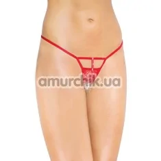 Трусики-стринги G-String (модель 2461), красные - Фото №1