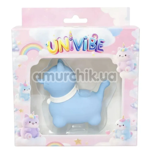 Симулятор орального сексу для жінок з вібрацією Univibe Sexy Kitty, блакитний