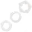 Набор эрекционных колец Power Plus Cock Ring Series Triple Beaded Ring Set, прозрачный - Фото №1