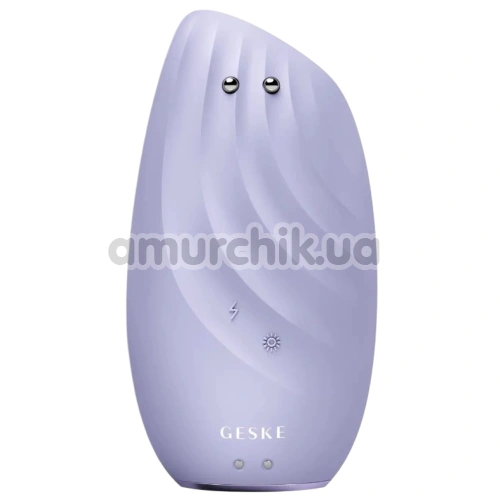 Щетка для лица Geske Sonic Thermo Facial Brush & Face-Lifter 8 in 1, сиреневая