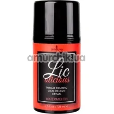Крем для минета Sensuva Lic-O-Licious Throat Coating Oral Delight Cream Watermelon - арбуз, 50 мл - Фото №1