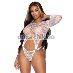 Боди Leg Avenue Top Bodysuit With Thong Back, белое - Фото №1