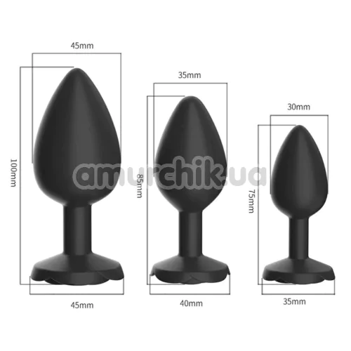 Анальная пробка Rose Shape Silicone Anal Plug Large, красная