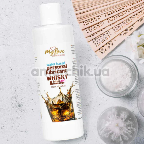 Массажный лубрикант MyLove Aroma Series Personal Lubricant 2in1 Whisky - виски, 300 мл