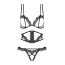 Комплект Obsessive Bra Velle, чорний: бюстгальтер + трусики-стрінги + корсет - Фото №6