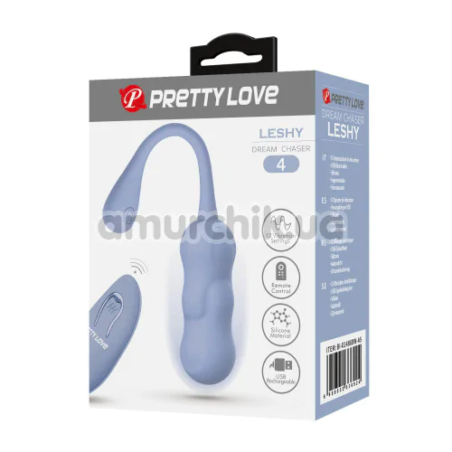 Виброяйцо Pretty Love Leshy, голубое
