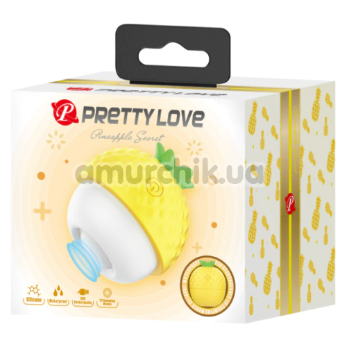 Кліторальний вібратор з пульсацією Pretty Love Pineapple Secret, жовтий