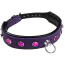 Ошейник DS Fetish Leather Collar Jewel, фиолетовый - Фото №1