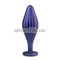Анальная пробка Anal Adventures Matrix Wavy Bling Plug, фиолетовая - Фото №1