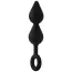 Анальна пробка Fantasstic XL Double Drop Plug With Ring, чорна - Фото №2