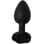 Анальна пробка Alume Silicone Rose Plug М, чорна - Фото №1