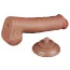 Фаллоимитатор Sliding-Skin Dual Layer Dong 8 с маленькой мошонкой, светло-коричневый - Фото №3