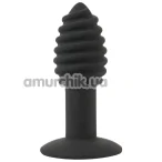 Анальная пробка с вибрацией Black Velvets Twist Butt Plug, черная - Фото №1