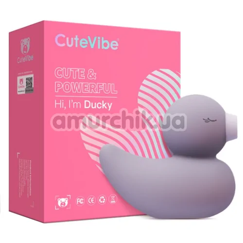 Симулятор орального секса для женщин с вибрацией CuteVibe Ducky, фиолетовый