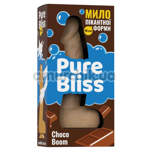 Мило у вигляді пеніса з присоскою Pure Bliss Small Choco Boom - шоколад, коричневе