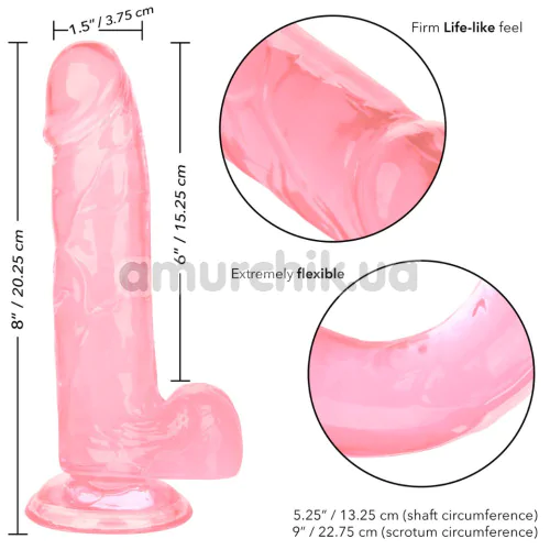Фаллоимитатор Size Queen Dong 6, розовый