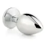 Анальная пробка с прозрачным кристаллом Gleaming Love Silver Plug L, серебряная - Фото №4