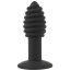 Анальная пробка с вибрацией Black Velvets Twist Butt Plug, черная - Фото №1