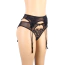 Комплект Star Night Sheer & Lace Bow Garter Belt, черный: пояс для чулок + трусики - Фото №4