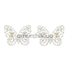 Прикраси для грудей Leg Avenue Chrysalis Sticker Nipple Pasties - що світяться в темряві, прозорі - Фото №1