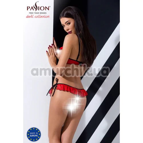 Комплект Passion Free Your Senses Cherry, червоний: бюстгальтер + трусики-стрінги