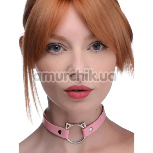 Ошейник Master Series Kinky Kitty, розовый