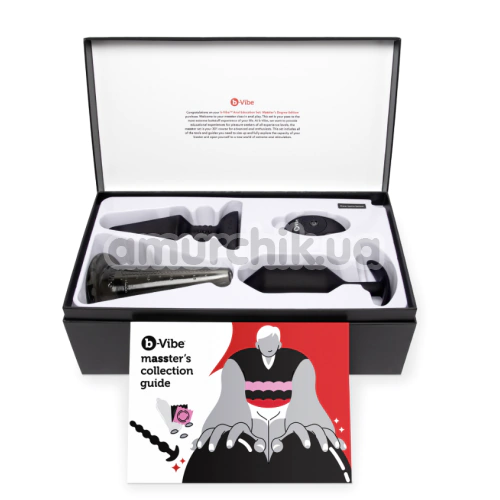 Набор секс-игрушек B-Vibe Anal Education Set: Masster's Degree Edition, черный