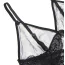 Комплект Star Night Floral Mesh Set, черный: пеньюар + трусики-стринги - Фото №17