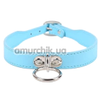 Ошейник DS Fetish Collar With Ring, голубой - Фото №1