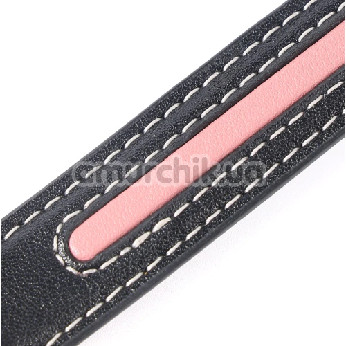 Ошейник с поводком Lockink Sevanda Love Heart Butterfly Leather Collar, черный