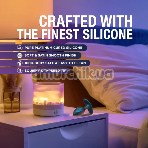 Набір анальних пробок з вібрацією Anal Adventures Matrix Cosmos Plug Kit, синій