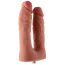 Подвійний фалоімітатор-насадка Hismith Silicone Double Penetrator Dildo 7.4, тілесний - Фото №2
