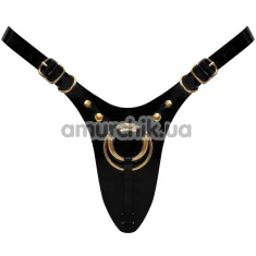 Трусики для страпона Strap-On-Me Leatherette Harness Fabulous, черные - Фото №1