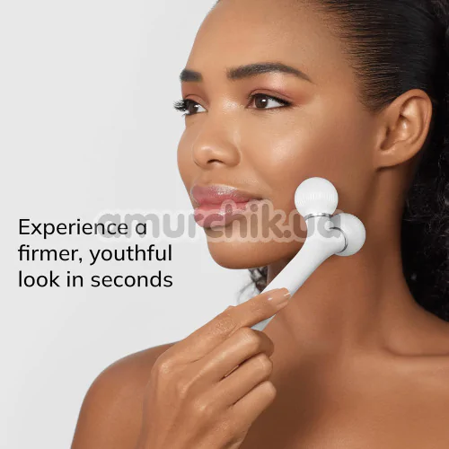 Ультразвуковий масажер для обличчя Geske Sonic Facial Roller 4 in 1, білий
