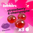 Шарики для массажа Crushious Lubbies Strawberry & Champagne - клубника и шампанское, 3 х 3 г - Фото №5