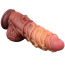 Фалоімітатор Dual-Layered Silicone Nature Cock LV411071, коричневий - Фото №8