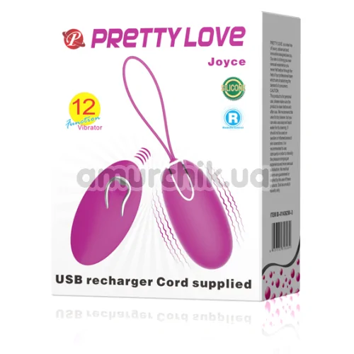 Віброяйце Pretty Love Joyce Remote Control, фіолетове